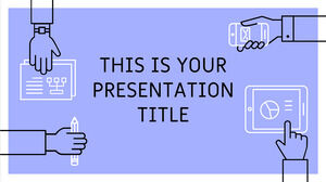 Kerja Tim Biru. Templat PowerPoint Gratis & Tema Google Slide