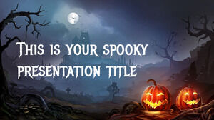 Maison hantée d'Halloween. Modèle PowerPoint gratuit et thème Google Slides