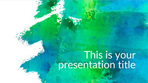 다채로운 브러쉬. 무료 PowerPoint 템플릿 및 Google 슬라이드 테마