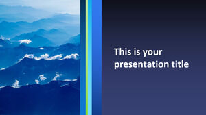 Blaues formelles Geschäft. Kostenlose PowerPoint-Vorlage und Google Slides-Design