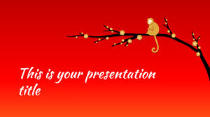 Ano Novo Chinês (O Macaco). Modelo gratuito do PowerPoint e tema do Google Slides