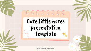 Cute Little Notes, tema de diapozitive gratuite.