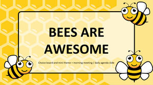 Les abeilles sont géniales. Tableau de choix interactif et mini thème.