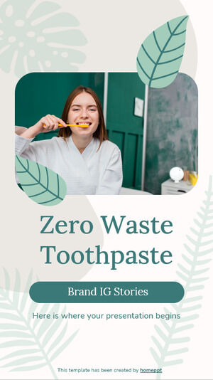 Historias de IG de la marca de pasta de dientes Zero Waste
