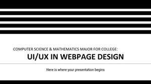 تخصص علوم الكمبيوتر والرياضيات للكلية: UI / UX في تصميم صفحات الويب