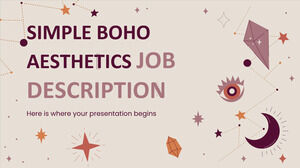 Einfache Boho-Ästhetik-Jobbeschreibung