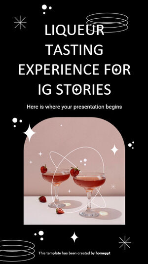 Experiență de degustare de lichior IG Stories