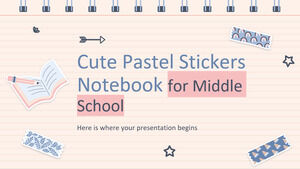 Cute Pastel Stickers Notebook for Middle School