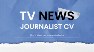 CV Jurnalistă Știri TV