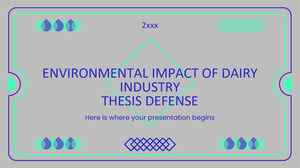 Environmental Impact of Dairy Industry Thesis Defense