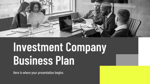 Plan de negocios de la compañía de inversión