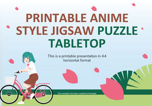 Table de puzzle imprimable de style anime