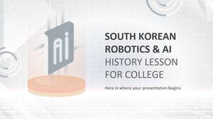 Aula de história da robótica e IA sul-coreana para a faculdade