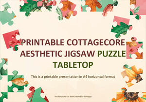 印刷可能な Cottagecore 美的ジグソー パズル卓上