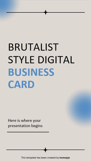 Cartão de visita digital estilo brutalista