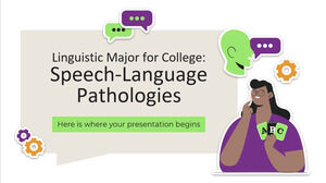 Kolej için Dilbilim Anabilim Dalı: Konuşma-Dil Patolojileri