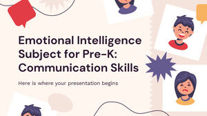 Przedmiot inteligencji emocjonalnej dla Pre-K: Umiejętności komunikacyjne