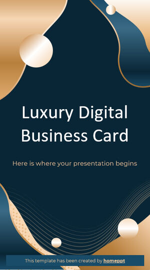 Cartão de visita digital de luxo