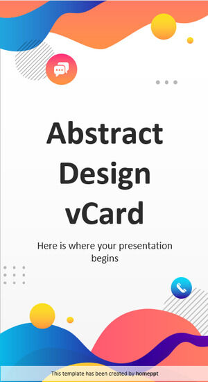 抽象的なデザイン vCard
