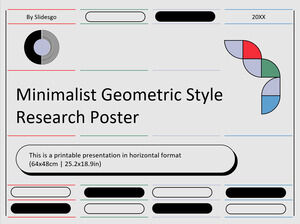 Investigación de estilo geométrico minimalista Póster