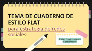 Flat Style Notebook Theme Strategie Social Media