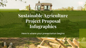 持続可能な農業プロジェクト提案のインフォグラフィック