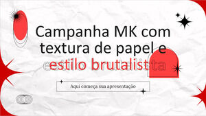 Campagne MK sur la texture du papier et le style brutaliste