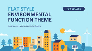 Flat Style Environmental Function Theme for College