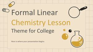 Kolej için Resmi Lineer Kimya Dersi Teması