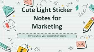 Lindas notas adhesivas de luz para marketing