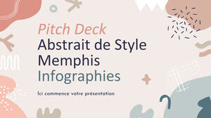 Abstrakte Pitch-Deck-Infografiken im Memphis-Stil