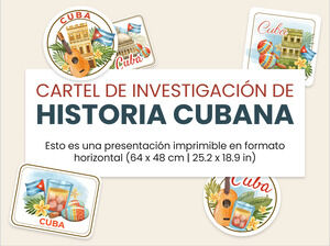 Poster de cercetare a istoriei cubaneze