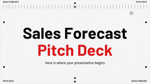 Pitch Deck pentru prognoza vânzărilor