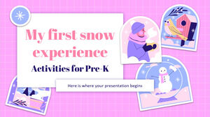 My First Snow Experience - Activities for Pre-K