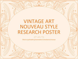 Vintage Art Nouveau Style Research Poster