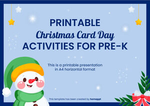 Printable Christmas Card Day Activities for Pre-K