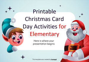 Actividades imprimibles del día de la tarjeta de Navidad para primaria