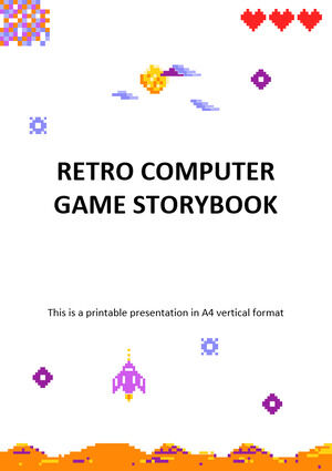 Carte de povești cu jocuri retro pe computer