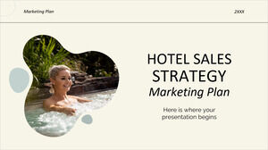Strategia de vânzări hotelieră Plan de marketing