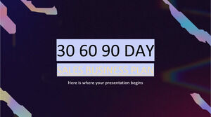 30 60 90 Día - Plan de Negocios de Ventas