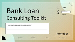Beratungs-Toolkit für Bankkredite