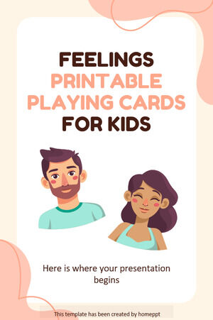 Cartas de jogar para crianças imprimíveis de sentimentos