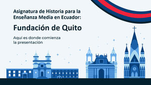 Storia Materia per la scuola media in Ecuador: Fondazione di Quito