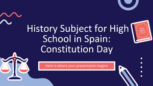 Przedmiot historii w szkole średniej w Hiszpanii: Dzień Konstytucji