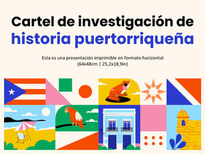 Plakat badań nad historią Portoryko