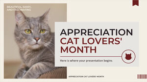 Appreciation Cat Lovers' Month