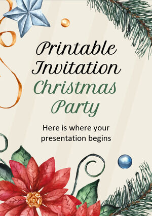 Invitación Imprimible Fiesta Navidad