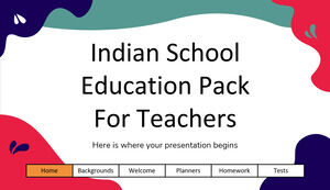 Paquete educativo de la escuela india para maestros