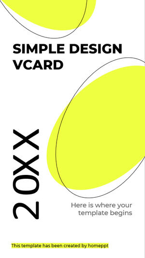 vCard Desain Sederhana