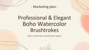 Professioneller und eleganter Boho-Aquarell-Pinselstrich MK-Plan